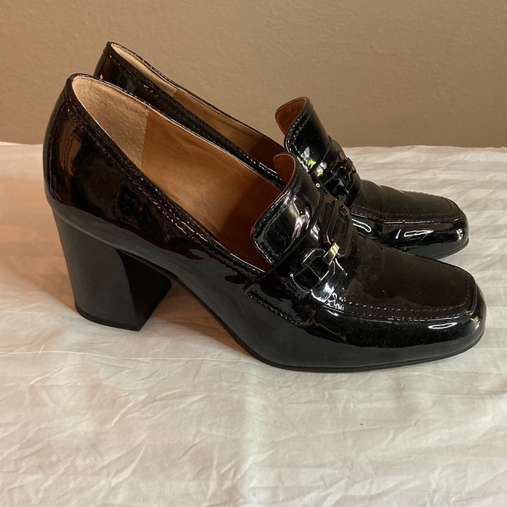 Franco Sarto A-Tabby patent leather pumps